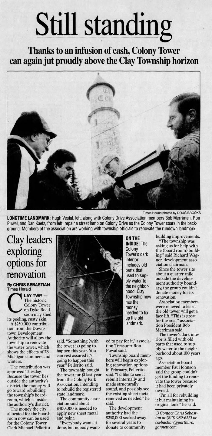 Colony Tower - Jan 17 2003 Article (newer photo)